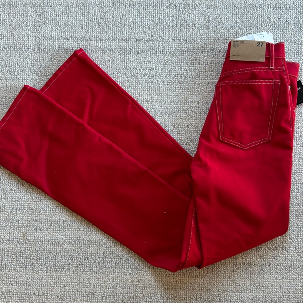 Helmut Lang Red jeans with tags